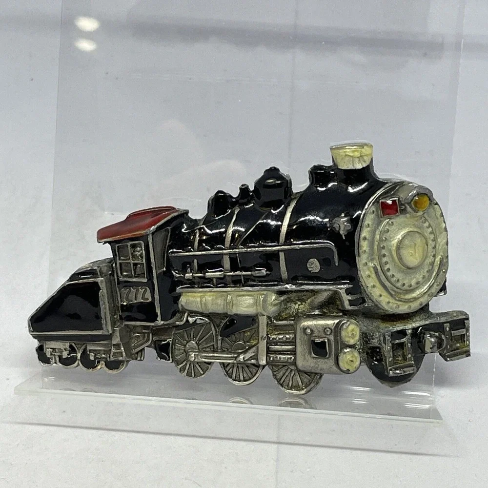 Vintage 1980 Great American Buckle Co Steam Locomotive Train Belt Buckle 272 USA